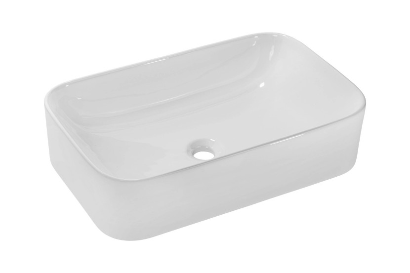 Umywalka nablatowa ceramiczna KATI60-SW Biały Połysk 61 cm