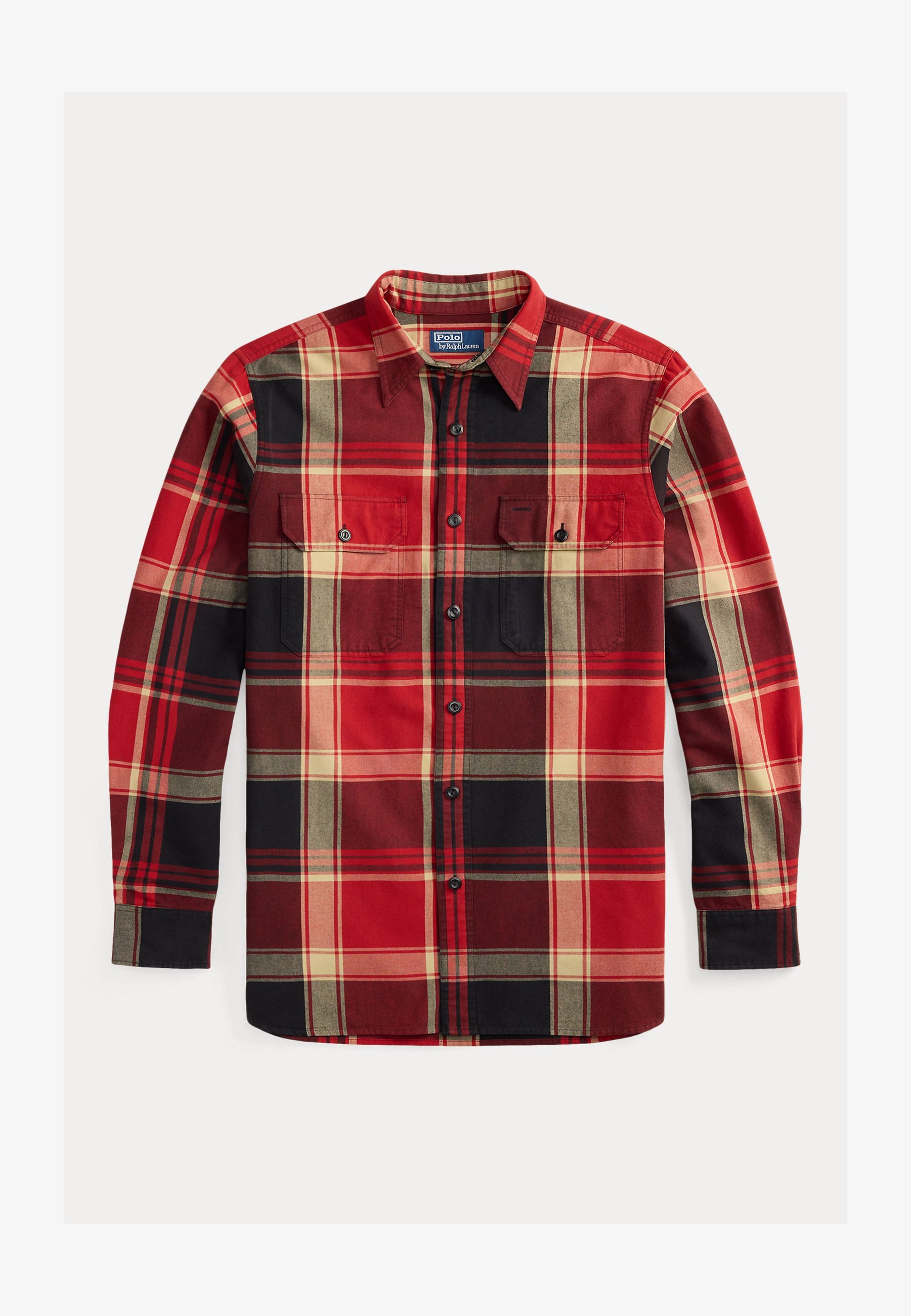 Polo Ralph Lauren Classic Fit geruite Oxford werkhemd - Shirt - 6993 rood zwart multi