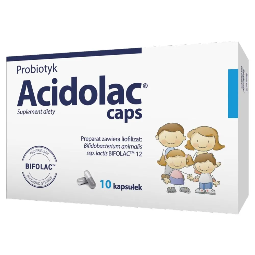 Acidolac, Suplement diety zawierający żywe kultury bakterii, Kapsułki