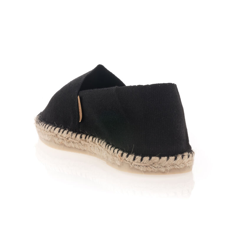 Pánske čierne espadrilky s lanovou podrážkou