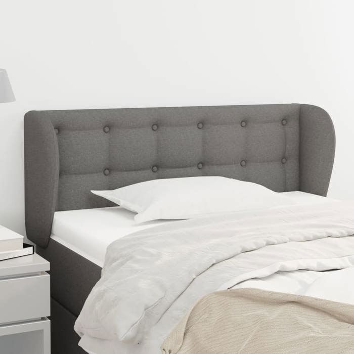 Headboard - vidaXL - Dark Grey - 93x23x78/88 cm - Durable Fabric - Adjustable Height