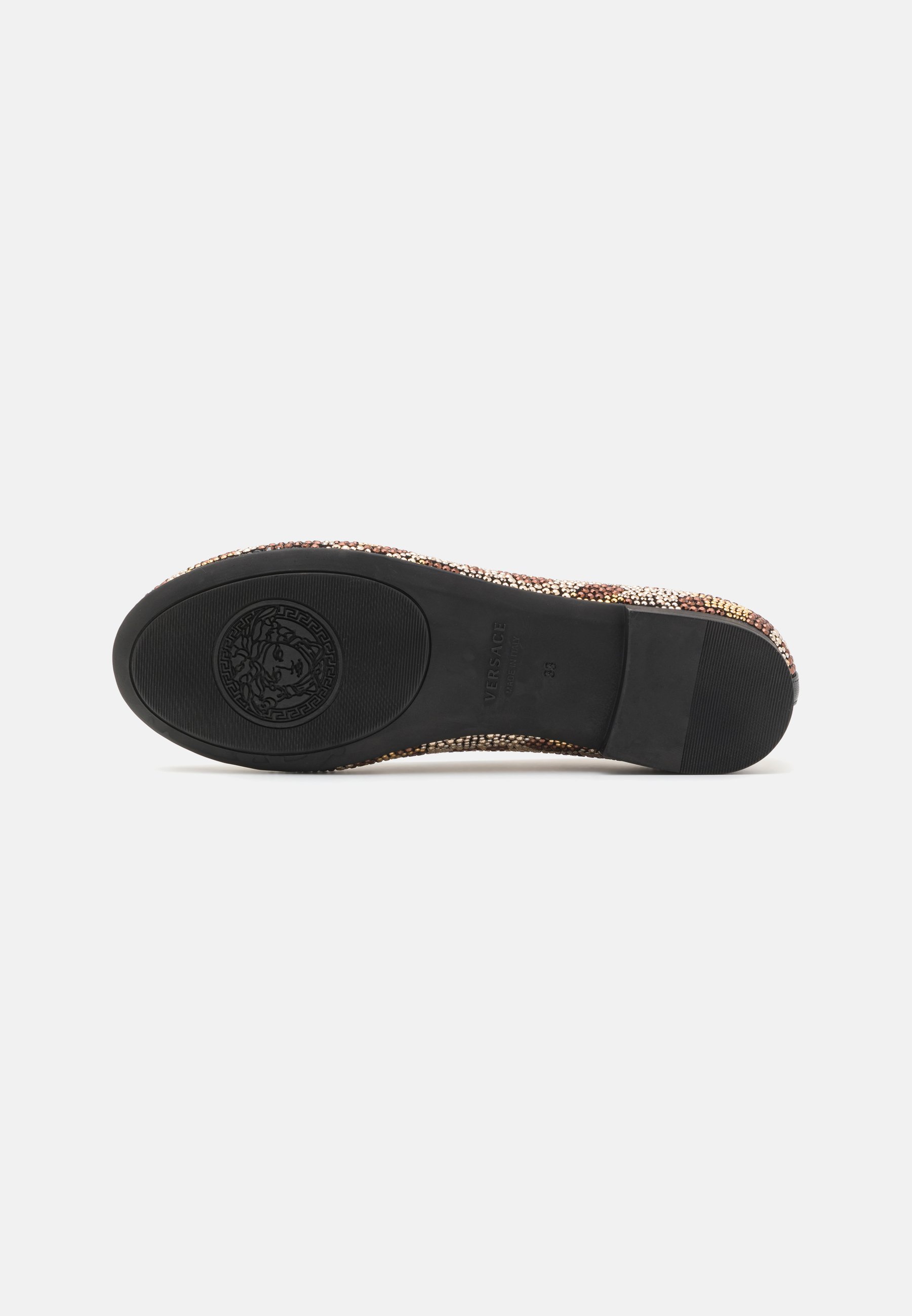 Versace FASHION SHOW CAPSULE FLATS – Baleto pompos – marrone maculato/nero/oro