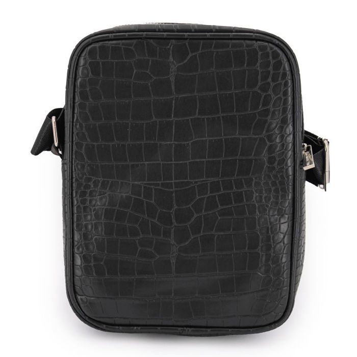 Bolso de hombro negro de cocodrilo para hombre BILL TORNADE