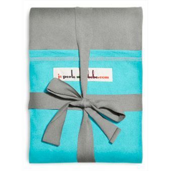 Marsupio/sciarpa per neonati JPMBB grigio chiaro con tasca turchese…