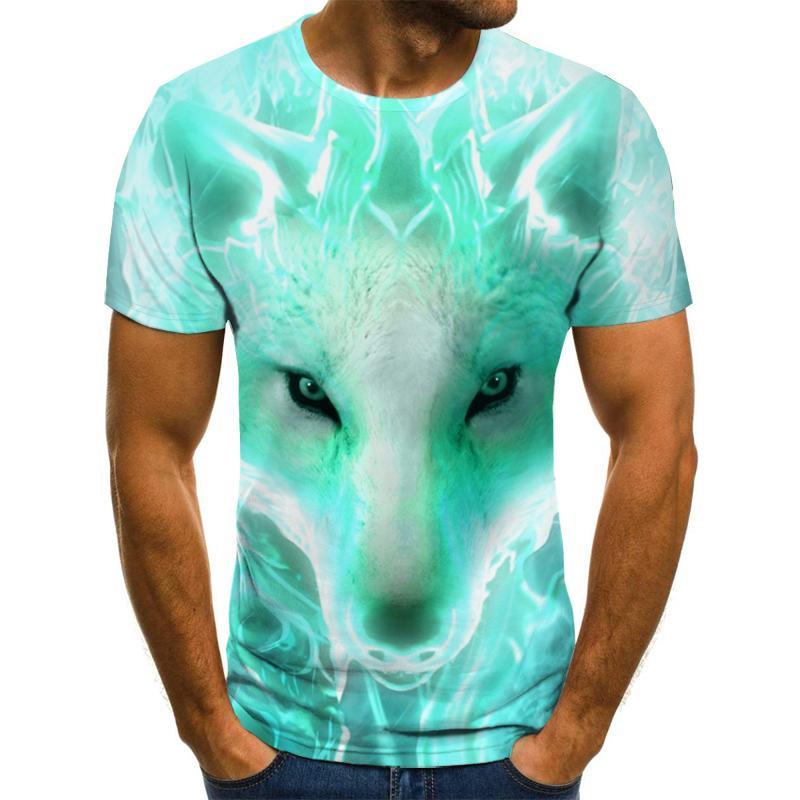 T Shirt Short Sleeve Boy/girl/kids Top Tees Men T shirt Funny Wolf TShirt Shirt