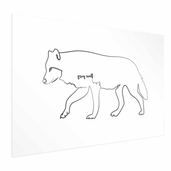 Plakat Wilk 30x21 cm