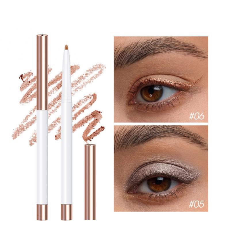 Crayon eyeliner pailleté 12 couleurs, longue tenue, pigments intenses, illuminateur, maquillage femme, cosmétique TSLM1