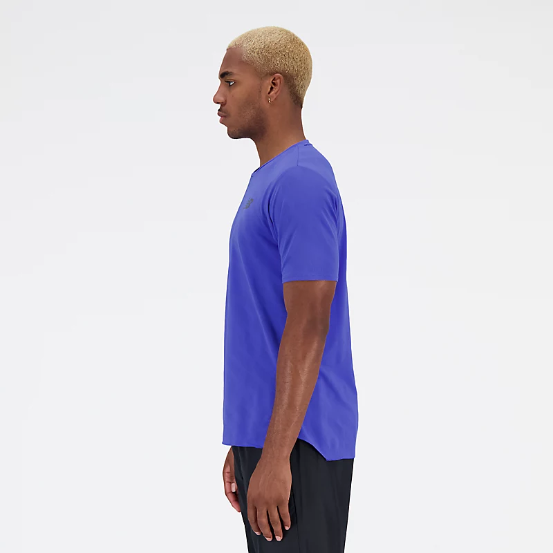 Heren Q Speed Jacquard T-shirt met korte mouwen – MARINEBLAUW