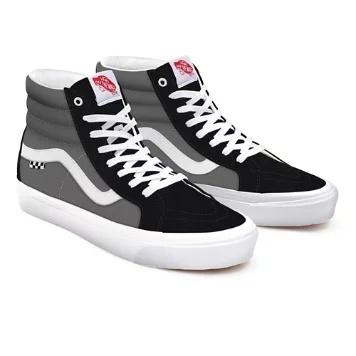 Suede Charcoal and Black Suede Skate Sk8-Hi Personalizzate