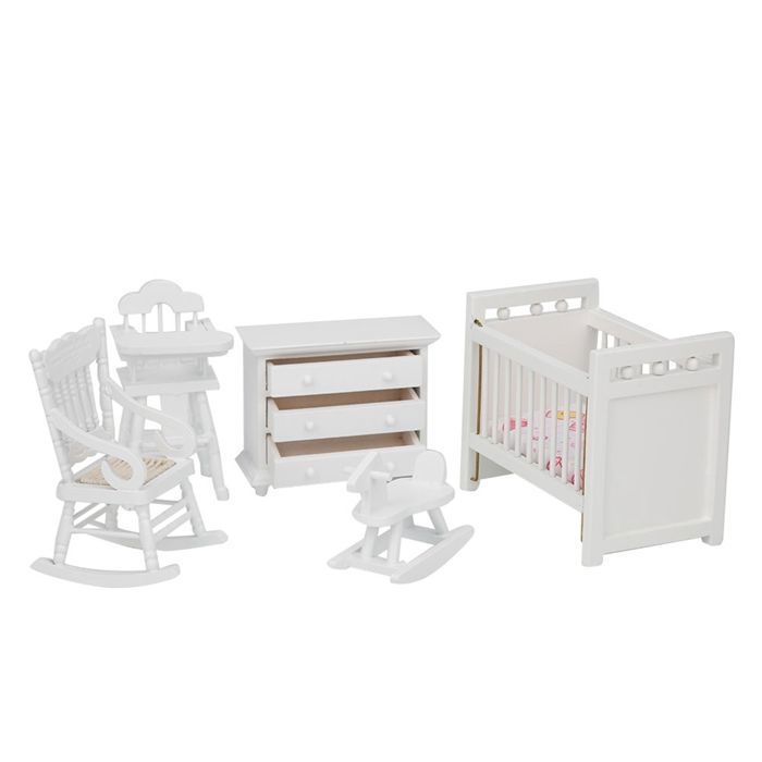 Maison de poupée - 1:12 - Bois - Blanc - Mini meubles - Pour enfants YYV
