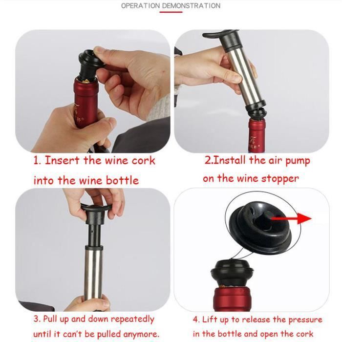 Bouchon de bouteille,Bouchon Bouteille Vin Sous Vide,Pompe à vin Hermétique,Bouchons vin pompe à vide,économiseur de Vin/Champagne
