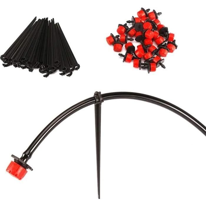 Sistema di irrigazione a goccia - YYV - 25 m - 95 pezzi - Risparmio idrico del 70% - Resistente ai raggi UV