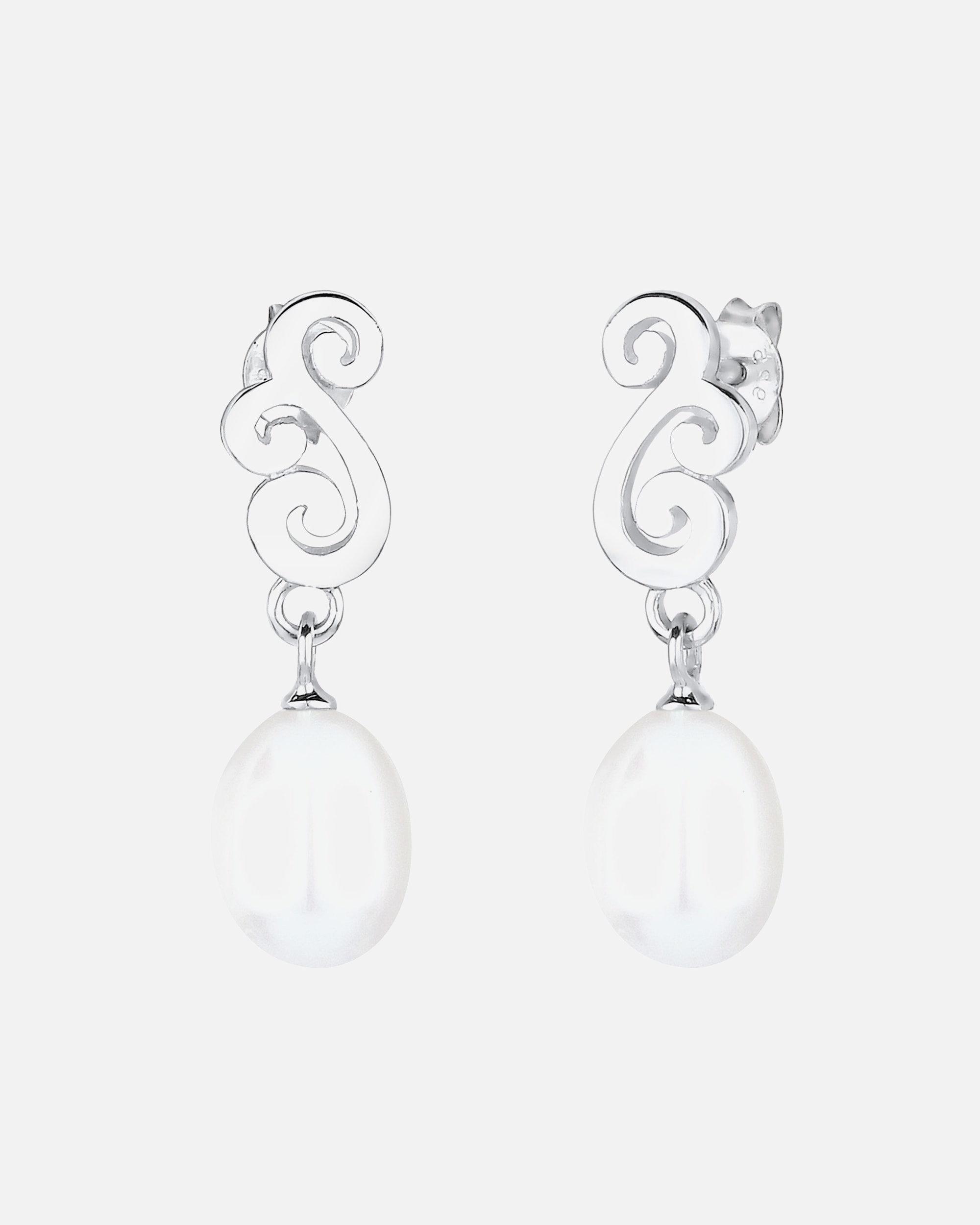 Elli Femmes ornement perle de culture d'eau douce en argent sterling 925