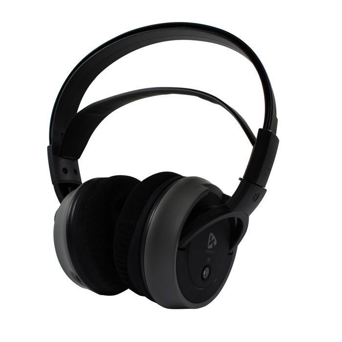 KAORKA 474079 Wireless TV Headphones - Circumaural - Volume Control - 70 Meter Range - Charging Base - Black