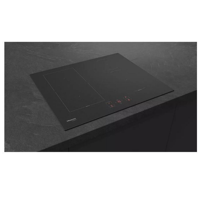 Placa de inducción Hisense de 60 cm con 4 quemadores, 7200 W, negra - HI6431SRFZ