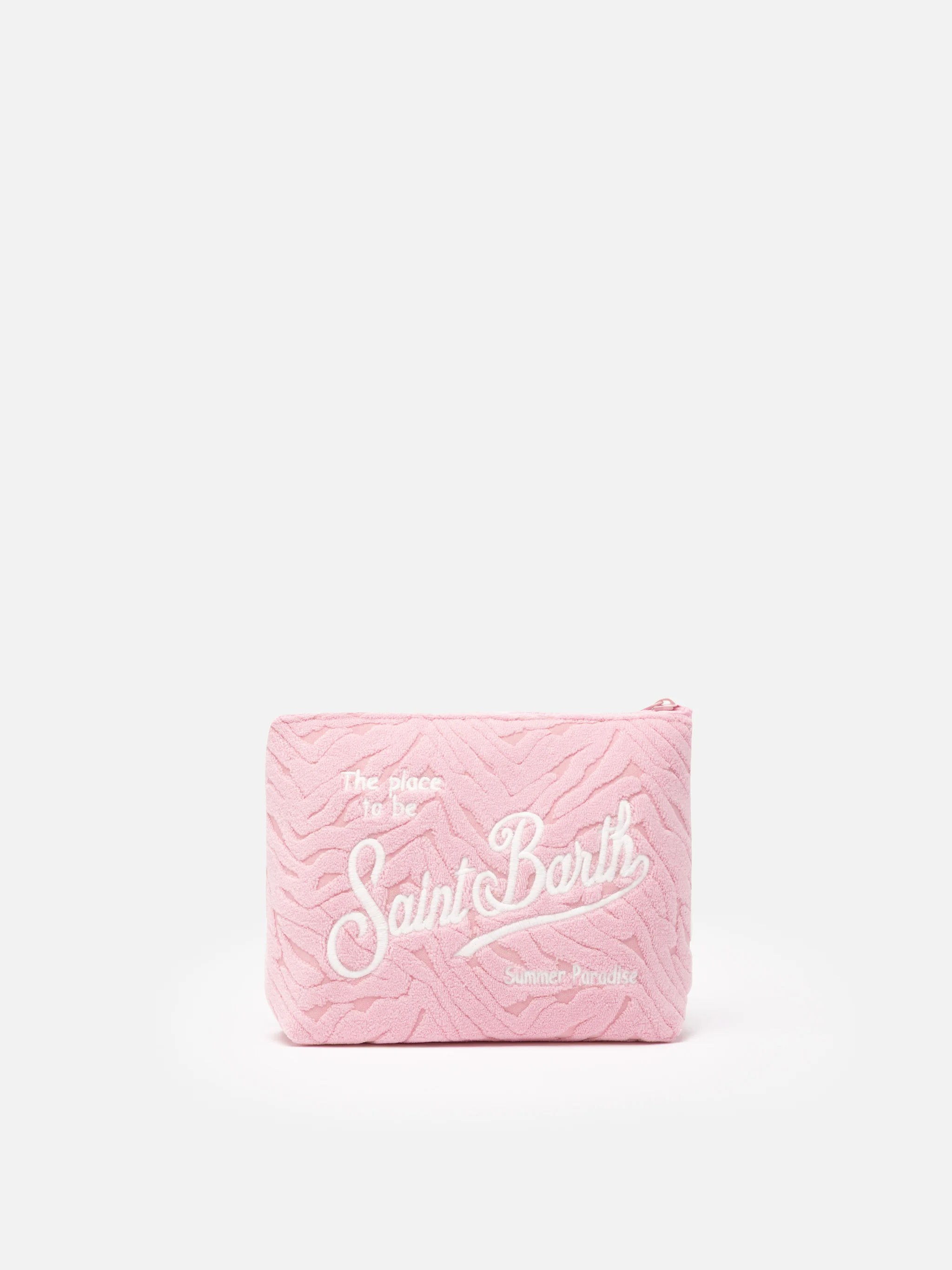 Aline clutch torbica od ružičaste spužve s utisnutim zebrastim motivom