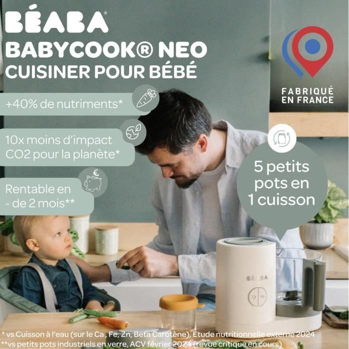 Robot per la preparazione di pappe per neonati Beaba BABYCOOK NEO WHITE 9145223