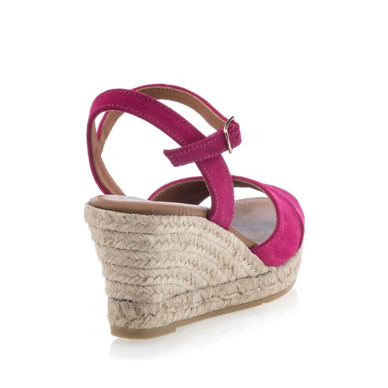 Rosa espadriller med tausåler til dame