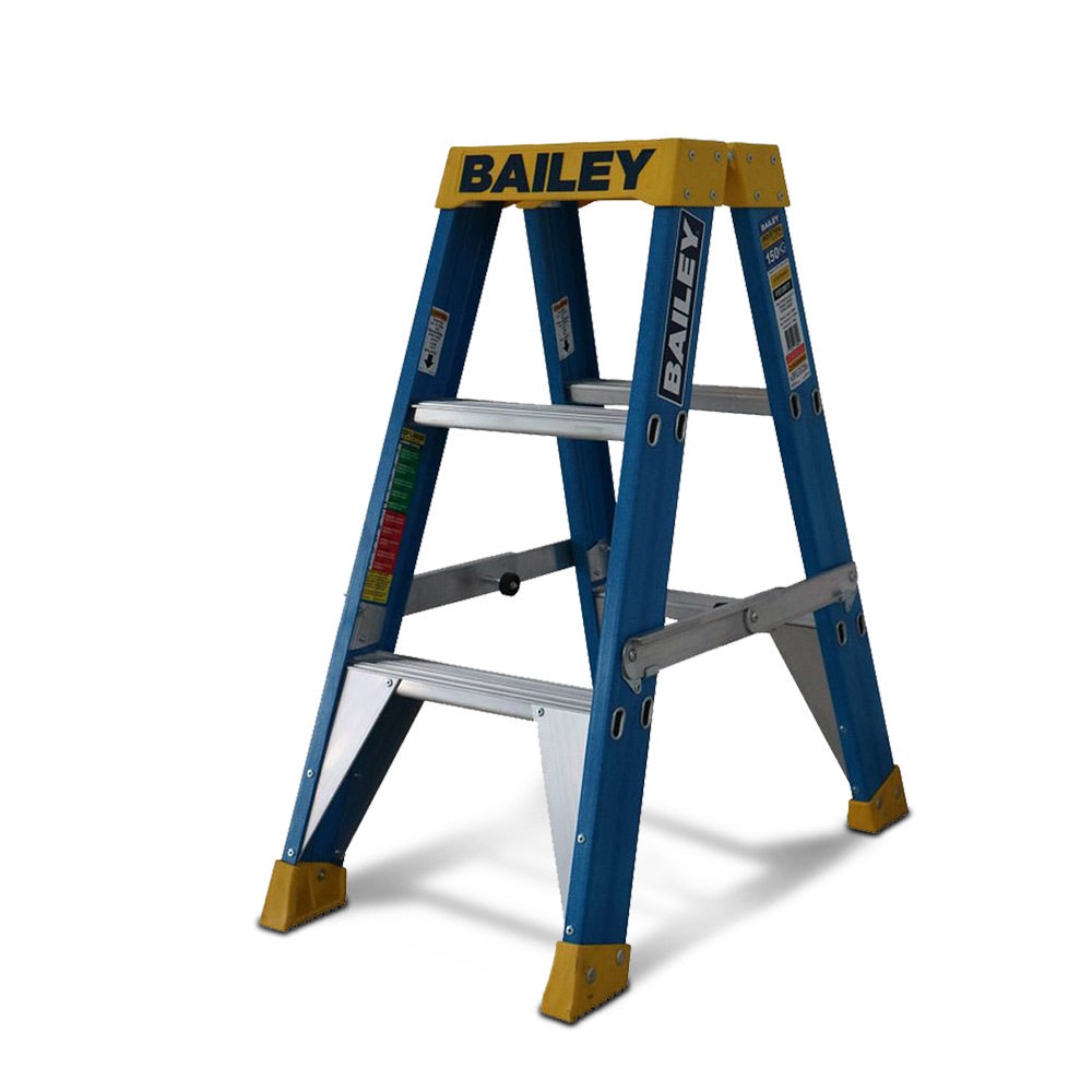 Scară dublă din fibră de sticlă BAILEY Step 3 Pro 0,9 m, 150 kg, FS13977