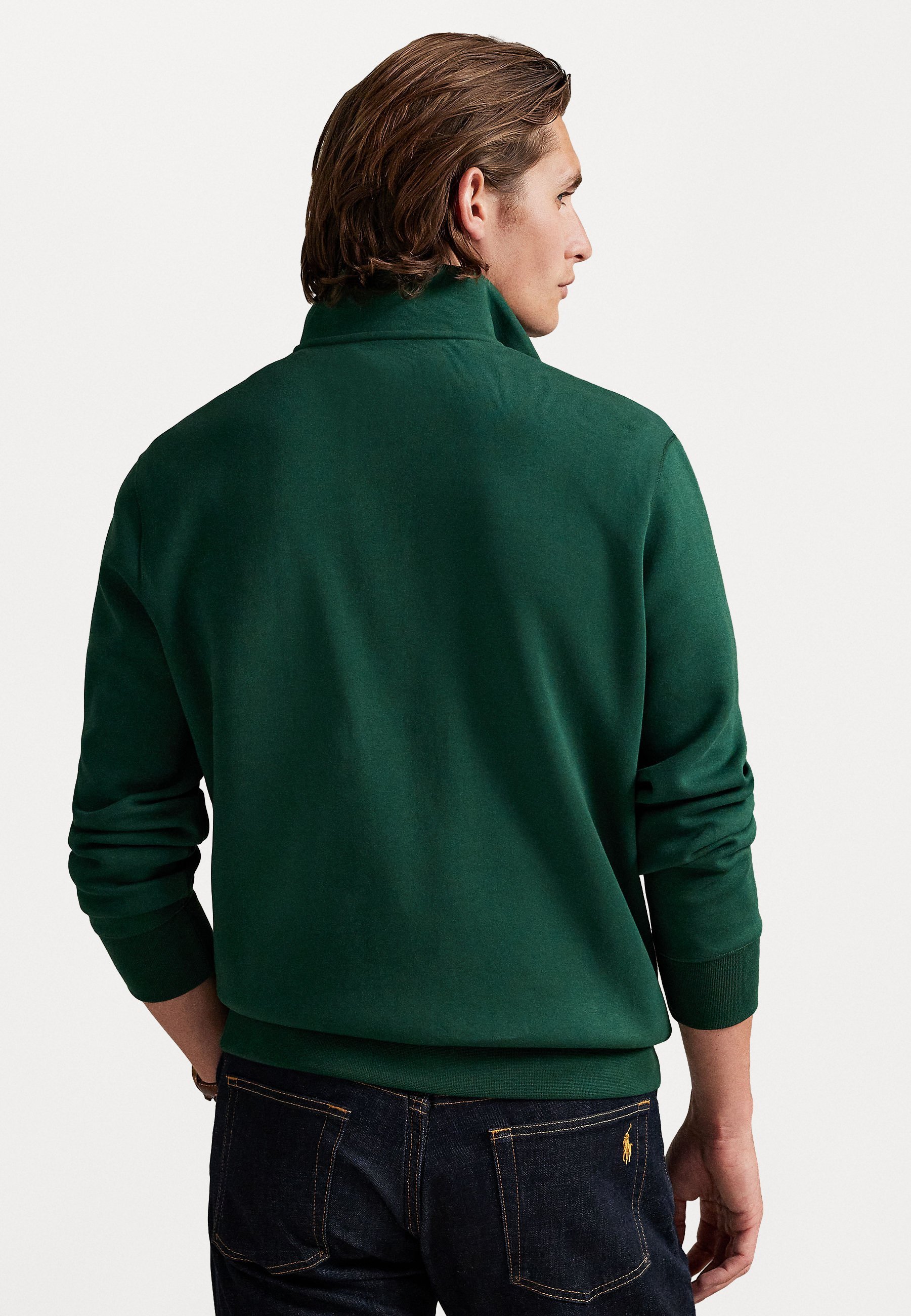 Polo Ralph Lauren DUBBELGEBREIDE PULLOVER MET KWARTRITS - Sweatshirt - vintage dennenhout