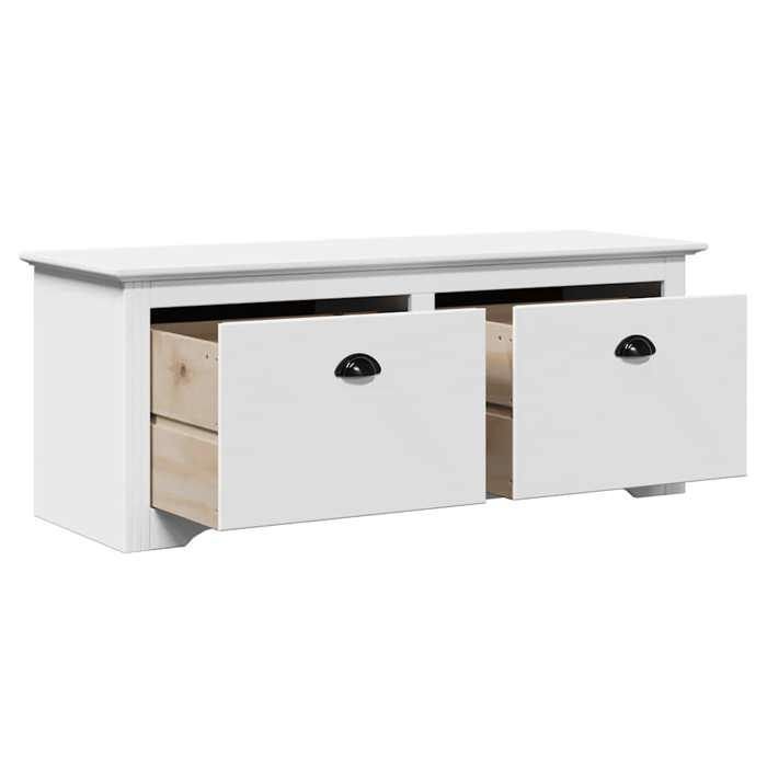 VidaXL Banc de couloir BODO blanc 114x40x45 cm, banc, siège de couloir, banc de rangement, banc d'entrée, meuble de couloir 4016869