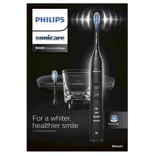 Philips Sonicare 9000 серија DiamondClean електрична четкица за зубе црна