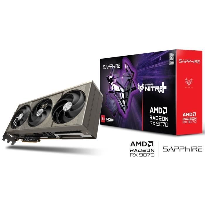 SAPPHIRE - Tarjeta gráfica - NITRO+ AMD RADEON™ RX 9070 GAMING OC - 16 GB - Doble HDMI / Doble DP