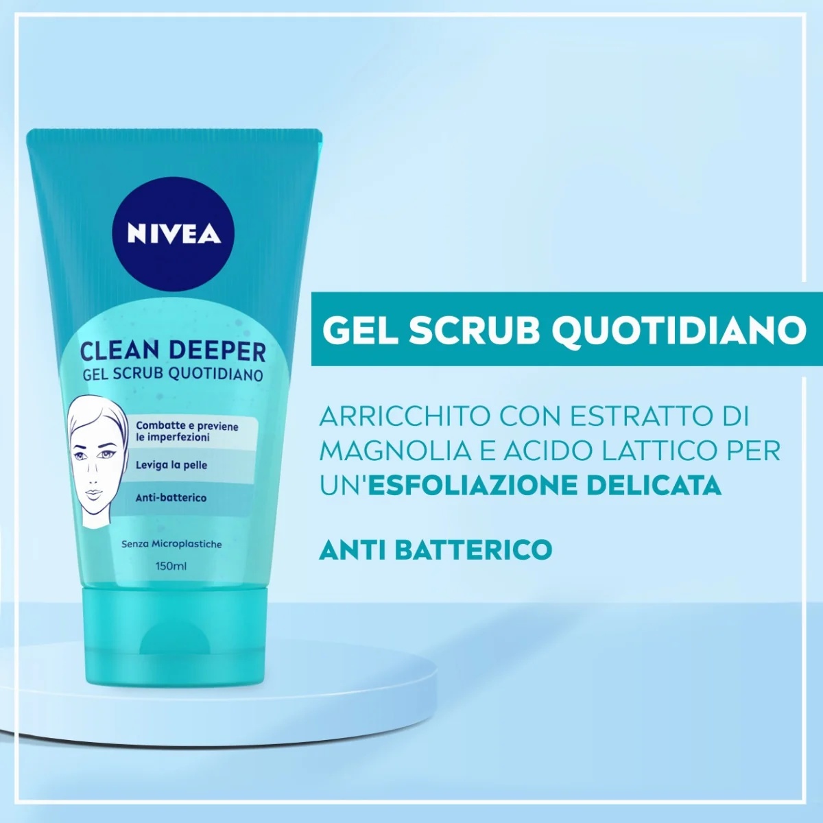 NIVEA Nivea Clean Deeper τζελ απολέπισης για βαθύ καθαρισμό