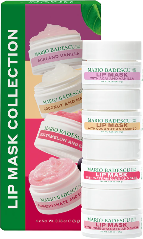 Darčeková sada hydratačných masiek na pery Mario Badescu Lip Mask Collection