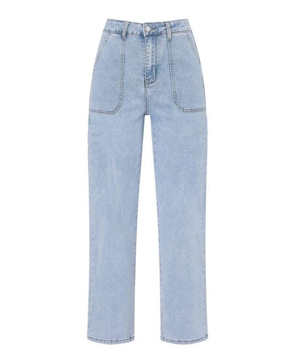 Jean Femme - G-SMACK - Wide Leg - Taille Haute - Confort - Grande Taille - Bleu