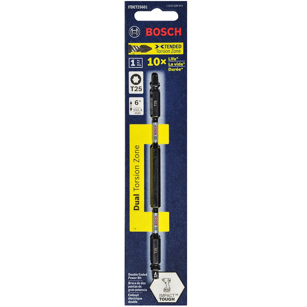 BOSCH T25 x 150 mm Doppelseitige Torx-Schlagbits – IMPACT TOUGH