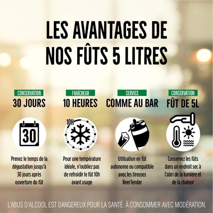 Heineken - Lager 5% ABV - 3 x 5L kegs