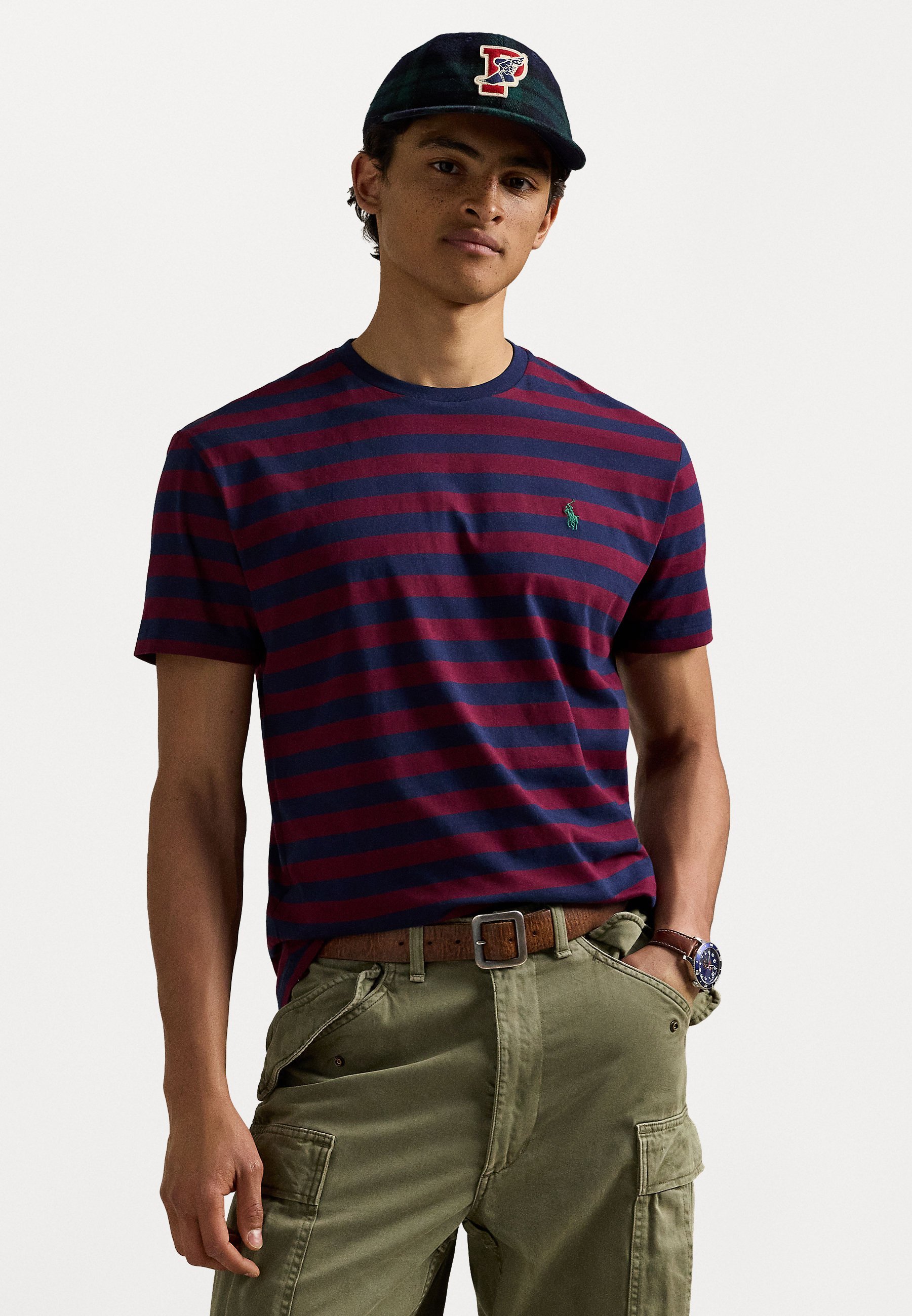 Polo Ralph Lauren SSCNCMSLM2-T-shirt met korte mouwen - T-shirt met print - klassiek wijnrood/marineblauw