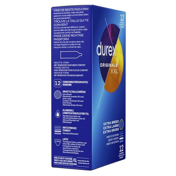 „Durex Originals XXL“ prezervatyvai<br>Medicinos prietaisas – 12 vnt.