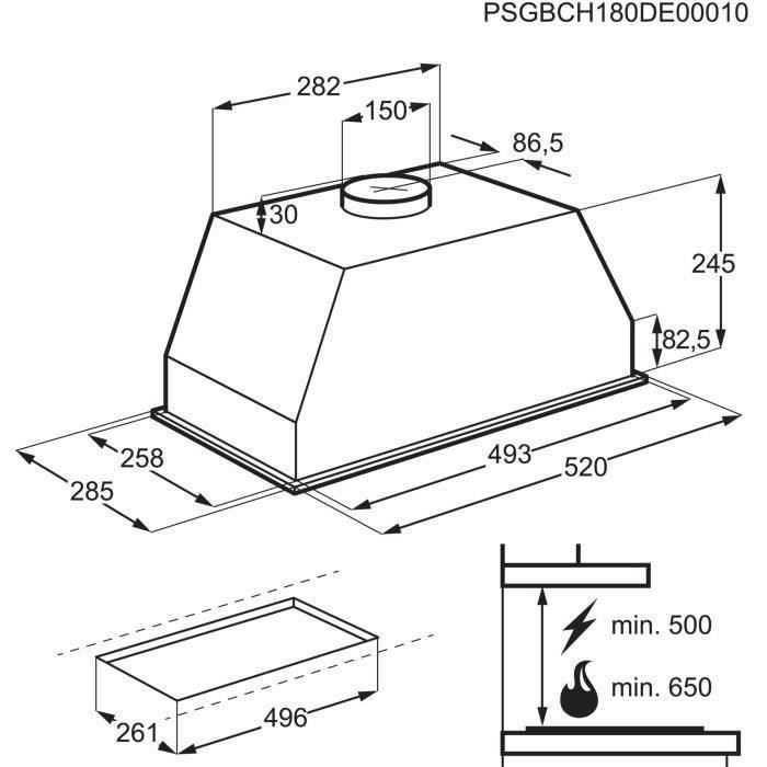 Grupo de vacío - ELECTROLUX - LFG525S - H 245 x L 520 x P 285 mm