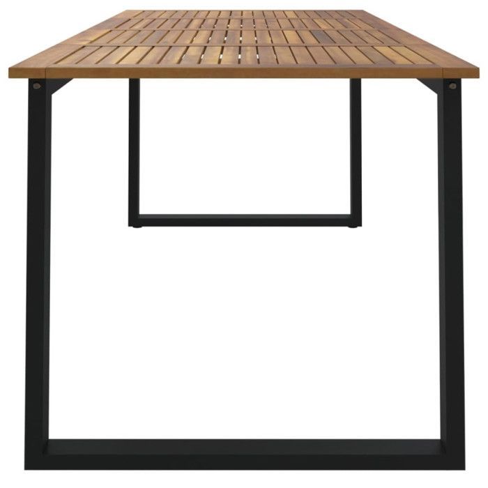 vidaXL Tuintafel met U-vormige poten 200x90x75 cm Acaciahout 319514