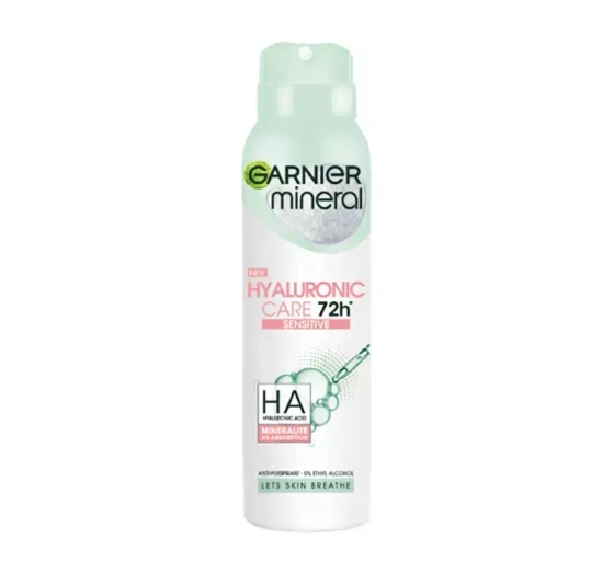 Garnier Mineral Hyaluronic Care 72h Sensitive antyperspirant w sprayu dla kobiet 150 ml