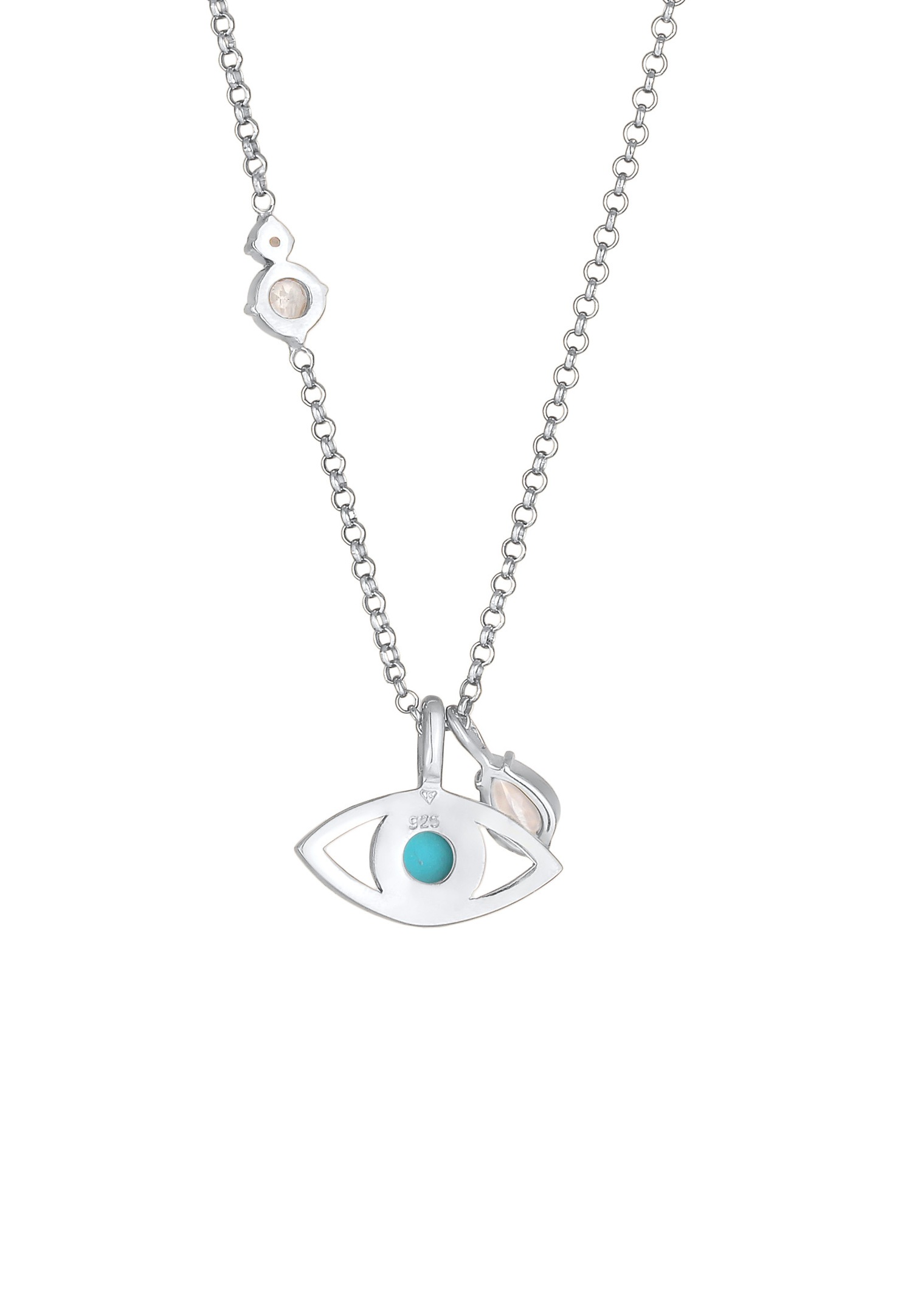 Elli PREMIUM Topaze solitaire turquoise pour dames en argent sterling 925