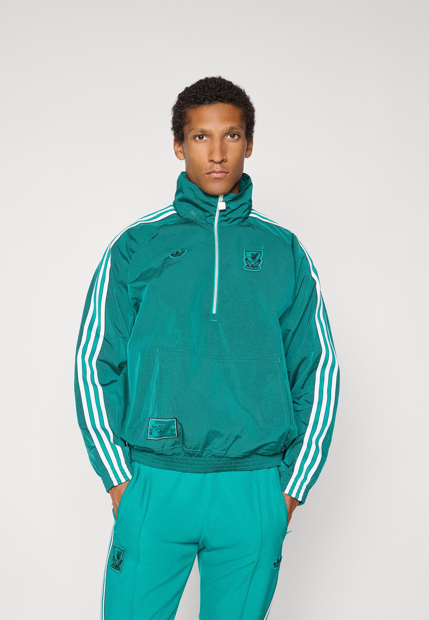 adidas Originals LIVERPOOL FC ICON HALF ZIP JACKET - Clubkleding - zeegroen