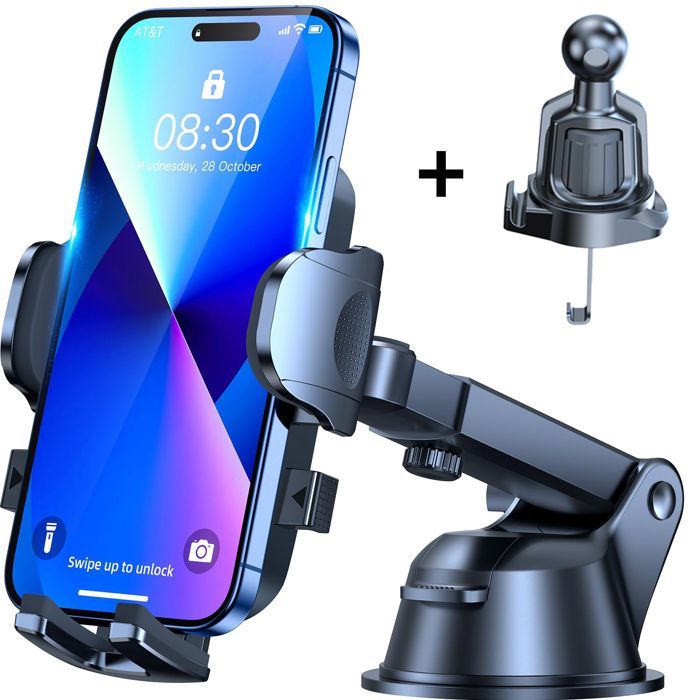 Car Phone Holder [360° Rotation] Car Phone Holder for Air Vent, Windshield & Dashboard
