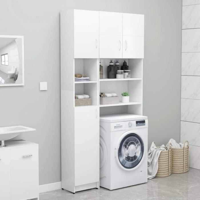 Bathroom Storage Cabinet - Particleboard - White