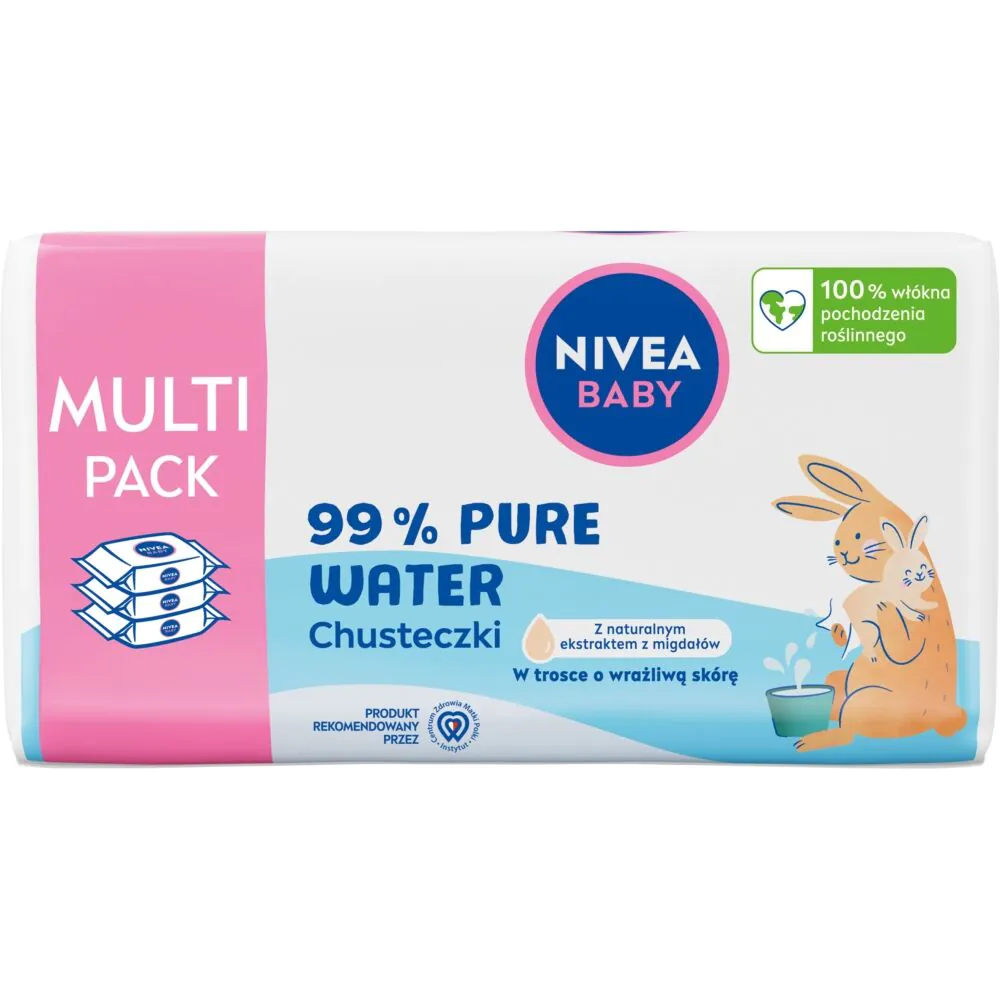 Nivea Baby Chusteczki biodegradowalne 99% Pure Water 3x57 szt.