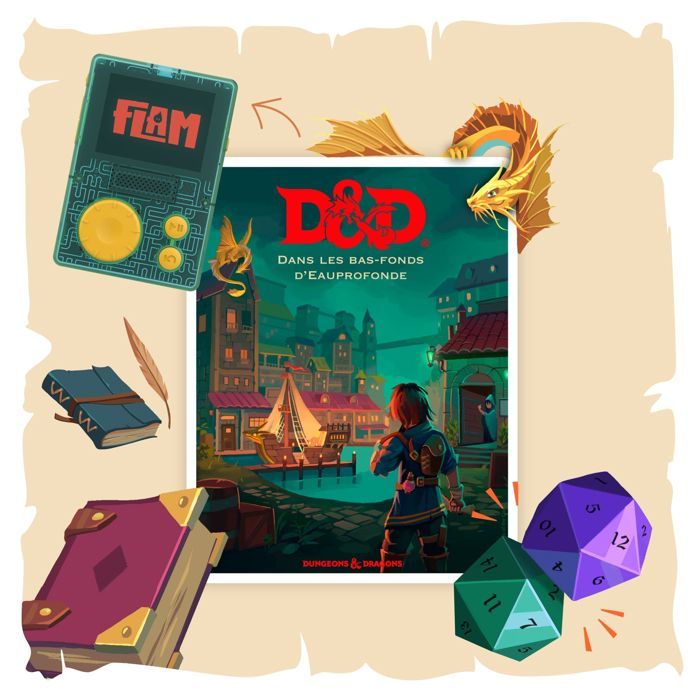 Lunii - Coffret Donjons & Dragons, dans les bas-fonds d'Eauprofondi - Audioboek interactif dés 9 ans à écouter sur FLAM