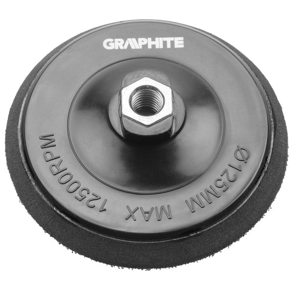 Tarcza elastyczna rzep 125mmxM14, GRAPHITE 55H827
