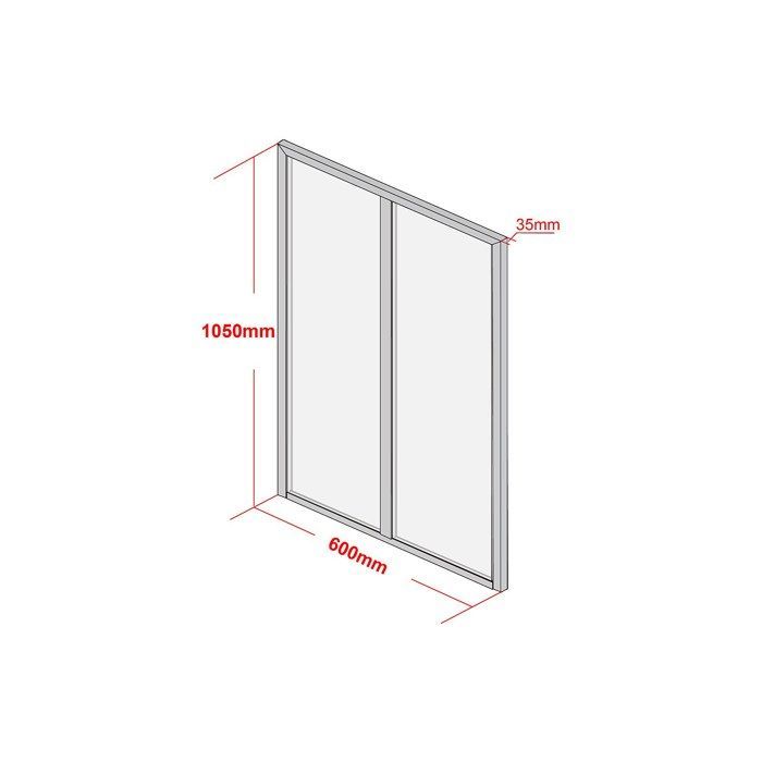 Verrière atelier en aluminium thermolaqué - 60x105 cm - Noir - BAYVIEW