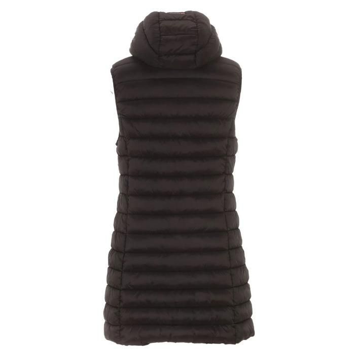 Jaqueta puffer feminina preta sem mangas Geographical Norway Vatikolor