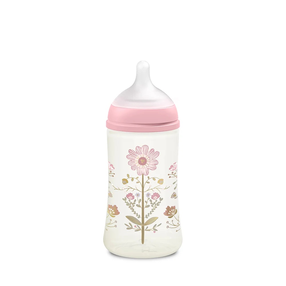 Mamadeira de silicone Suavinex rosa dourado 270 ml
