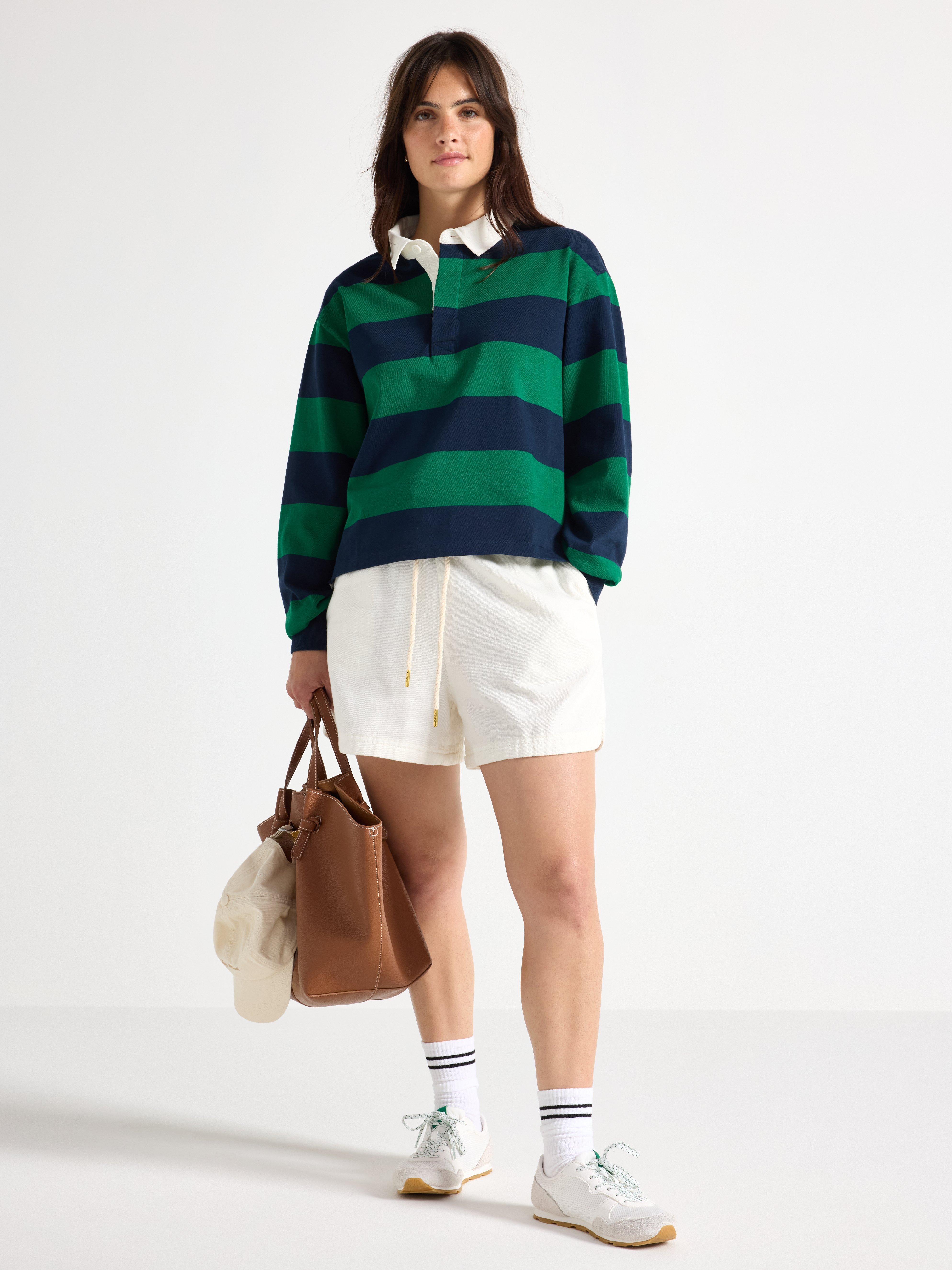 Camiseta de rugby verde oscuro