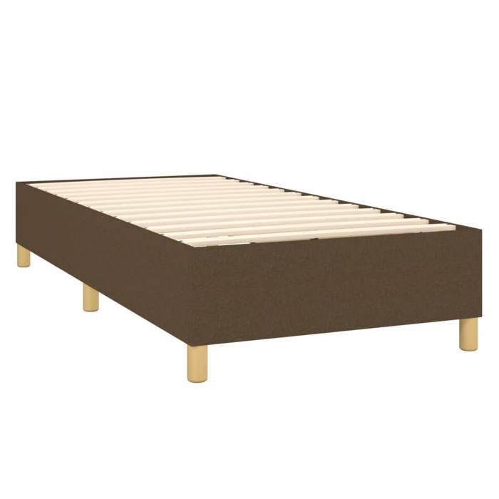 Rete a doghe con materasso - Maison Exclusive - 80x200 cm - Marrone scuro - Massimo relax