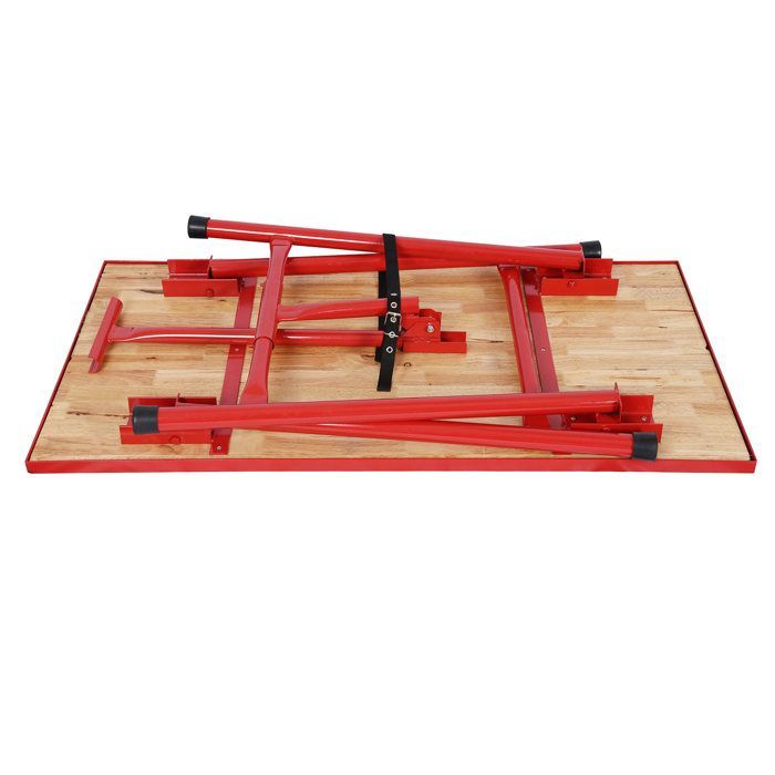 Établi pliable Table d’atelier Pliante Surface de montage 120x62,5 cm Table de travail Bois